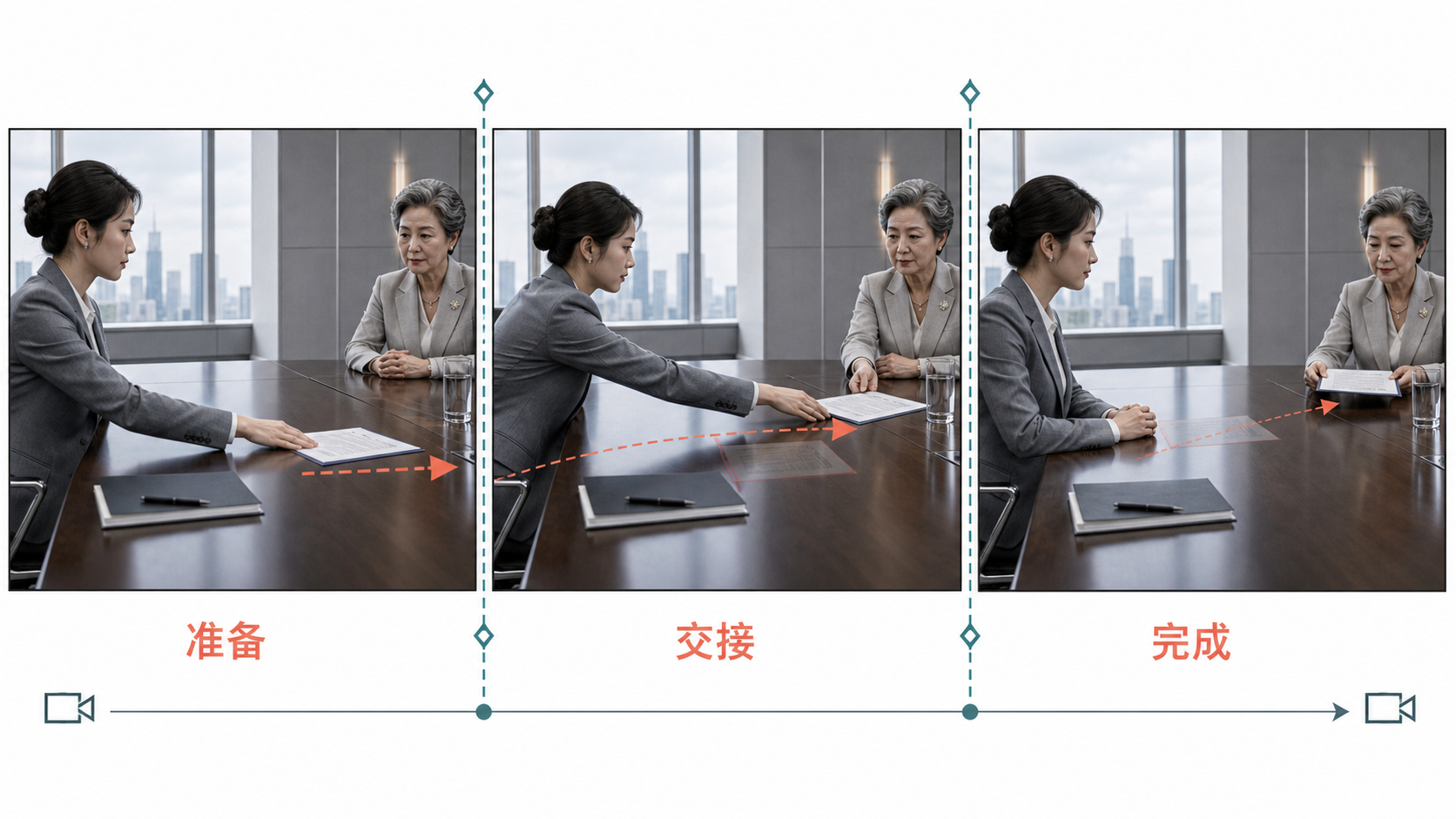 图 25-1 文件递交动作的跨镜交接